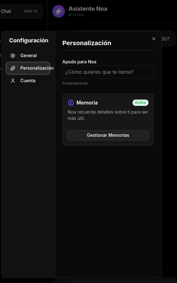 Desborda el texto de un boton en la config de Noa AI